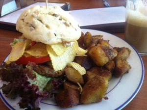 the eggplant crunch - personal favorite! at Mamalicious in Hamburg