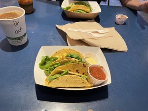 Vegan breakfast tacos  at The Sentient Bean in Savannah
