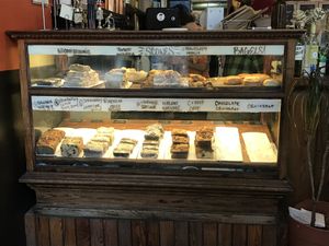 Bakery case on the day I went - at least half the options were vegan!  at The Sentient Bean in Savannah