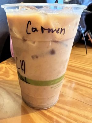 Chai latte with oat milk   at The Sentient Bean in Savannah