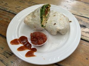 Vegan Breakfast Burrito.  at The Sentient Bean in Savannah