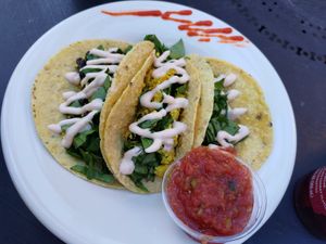 Breakfast tacos were a little bland, 4/5 at The Sentient Bean in Savannah