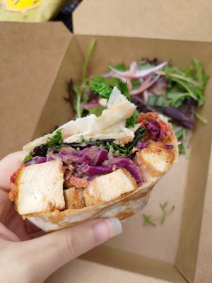 BBQ tofu wrap, 5/5 at The Sentient Bean in Savannah