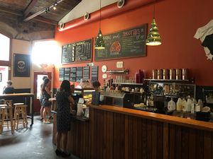 a good food and drink menu at The Sentient Bean in Savannah