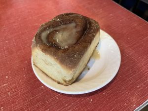 Vegan cinnamon rollls  at The Sentient Bean in Savannah
