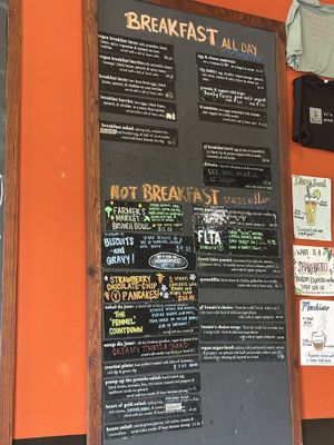 Menu with so many choices!!  at The Sentient Bean in Savannah