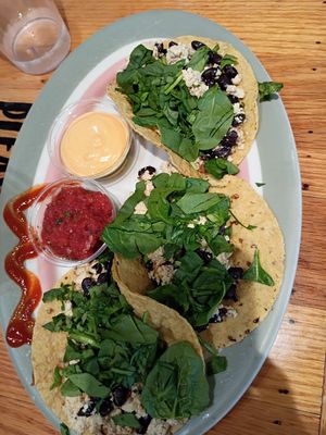 Vegan Breakfast Tacos at The Sentient Bean in Savannah