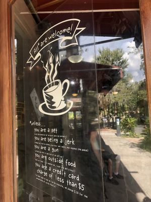 Front door   at The Sentient Bean in Savannah