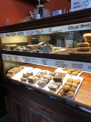 Look at all those vegan options! at The Sentient Bean in Savannah