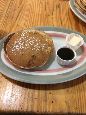 vegan pear pancakes  at The Sentient Bean in Savannah