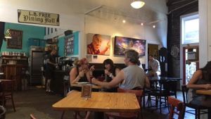 cool art at The Sentient Bean in Savannah