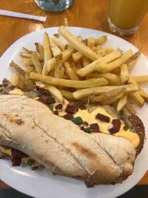 Tasty sandwich and fries  at RELICIOSO in Buenos Aires
