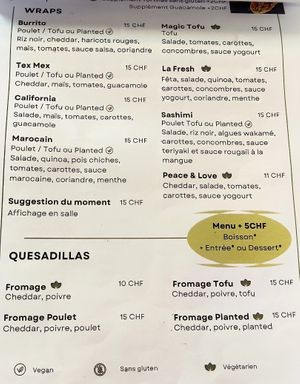 Menu (2024) at La Luncheonette in Lausanne