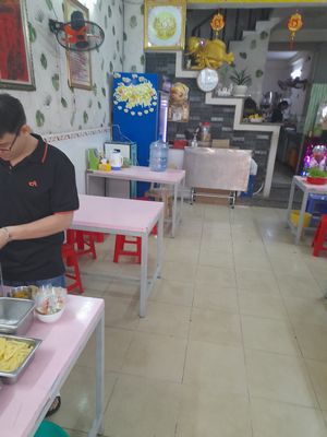 Inside dining area at Bat Nha 1 Vegetarian Restaurant in Ho Chi Minh City