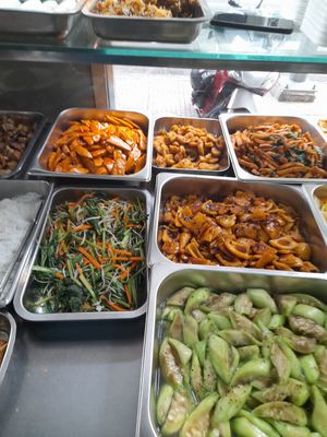 Com chay selection at Bat Nha 1 Vegetarian Restaurant in Ho Chi Minh City