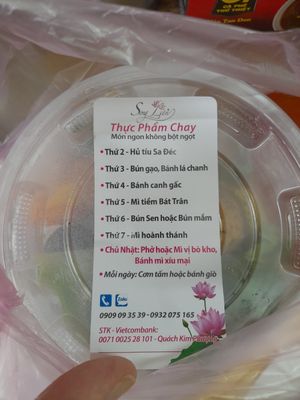 Not sure what this says on my take away box at Song Liên in Ho Chi Minh City