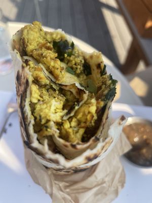 Vegan breakfast burrito  at Ada's Technical Books and Cafe in Seattle
