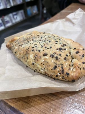 Vegan breakfast empanada  at Ada's Technical Books and Cafe in Seattle