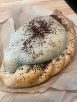 The spice empanada  at Ada's Technical Books and Cafe in Seattle