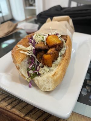 Po grrrrl butternut squash sandwich   at Ada's Technical Books and Cafe in Seattle