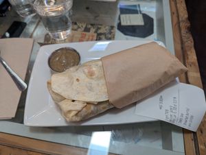 Breakfast burrito at Ada's Technical Books and Cafe in Seattle