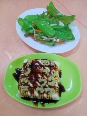 Tofu with Wasabi, peas at Shizhao Tongxin Food - 石棹 彤炘美食 in Zhuqi Township