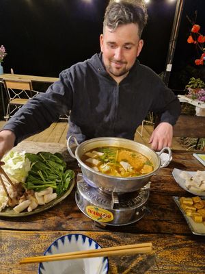 Vegetarischer HotPot, evtl Vegan at Midori Coffee Farm in Lam Dong