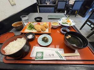   at Restaurant Oomoto in Miyajima