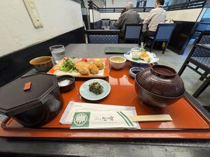   at Restaurant Oomoto in Miyajima