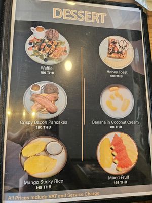 3 vegan desserts at D'oasis Cafe' at Railay Beach in Krabi