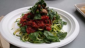 raw zucchini at Simply Pure in Las Vegas