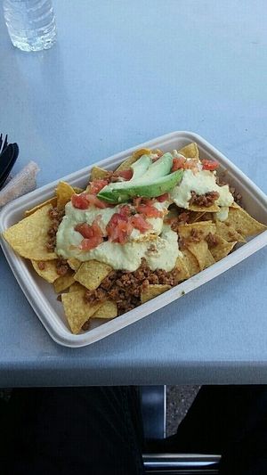 Half a portion of nachos. Very good. at Simply Pure in Las Vegas