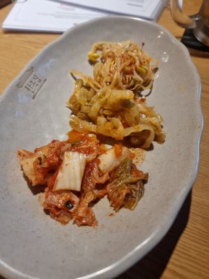 vegan kimchi at Myeongdong Joomak - 명동주막 in Seoul