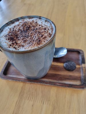 Cappuccino at Lōf Bakery in Barcelona