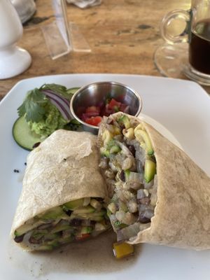 Vegan burrito   at Espiritu Verde de Zipolite in Zipolite