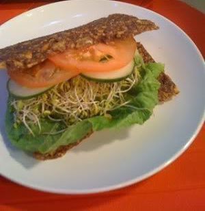 Onion bread sandwich at Raw Chef Renee - The Traveling Carrot Food Truck in Katy