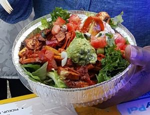 Fajita salad raw vegan at Raw Chef Renee - The Traveling Carrot Food Truck in Katy