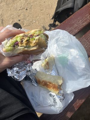 Seitan Kebab + Seitan Dürüm + Falafel Dürüm  at Doner Kebab Show  in Barcelona