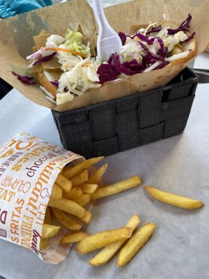 Shawarma  at Doner Kebab Show  in Barcelona