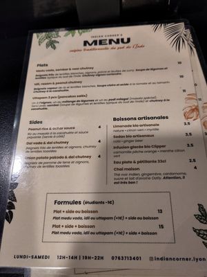  at Indian Corner  in Lyon