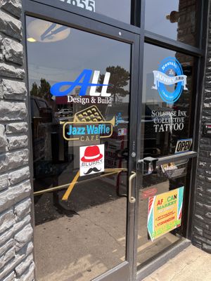 Outside door  at Jazz Waffle in Lakewood