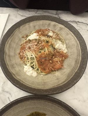 Pistachio pasta  at Kin Restaurant in London