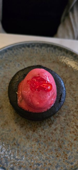 Chocolate fondant at Kin Restaurant in London