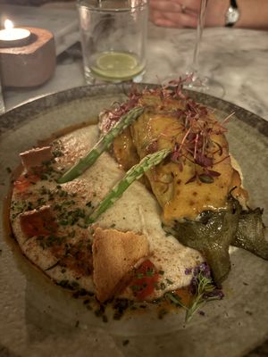 Miso glazed aubergine - amazing   at Kin Restaurant in London