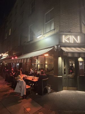 You can also sit outside…..even in February   at Kin Restaurant in London