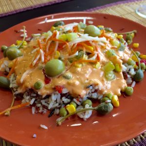Menu del dia, which we were very impressed with. 
It was two courses which were easily both the size of a main course.  at Bar Trasmiera in Santander