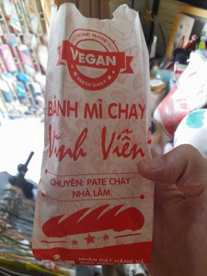 My take away packaging at Bánh Mì Chay Vĩnh Vien in Ho Chi Minh City