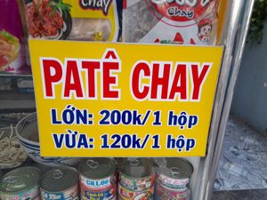 Price list at Bánh Mì Chay Vĩnh Vien in Ho Chi Minh City