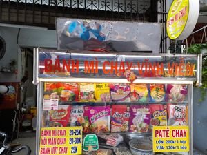 The stall outside the house at Bánh Mì Chay Vĩnh Vien in Ho Chi Minh City