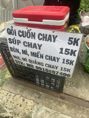 Menu   at Roadside street food stall in Ho Chi Minh City